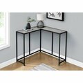 Clean Choice 36 in. L-shaped Corner Metal Frame Console Table, Grey Wood-look & Black CL3070867